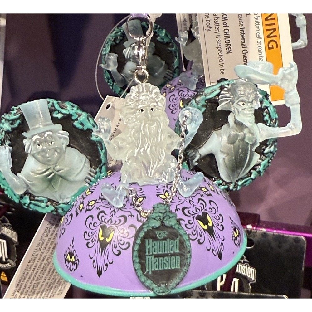 2025 Disney Parks‎ Ornament Haunted Mansion Mickey Ears Foolish Mortals Light Up